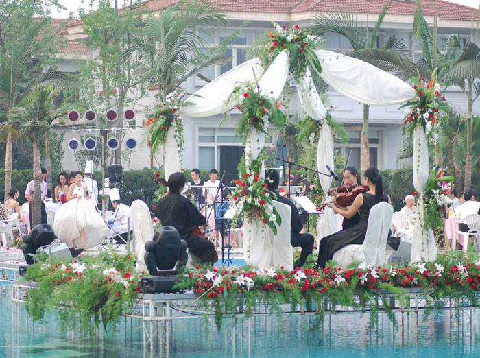 Poolside Wedding